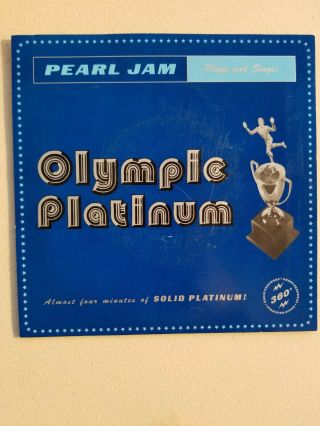 Vintage Pearl Jam Fan Club Record 45,  Vintage Olympic Platinum,  Smile Lp Vinyl