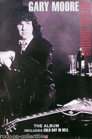 Gary Moore 1992 After Hours Rare Promo Poster