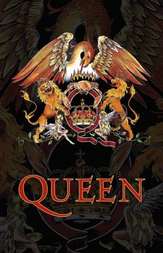 Queen Poster Classic Crest Band Logo Official 70cm X 106cm Textile Flag One