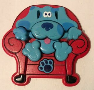 Vintage Tyco 1998 Blues Clues Thinking Chair 3d Puzzle Chunky Plastic 10 Pc Euc