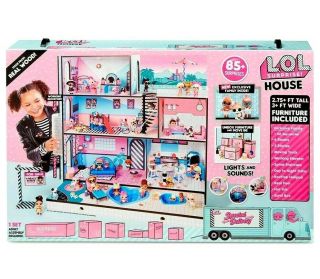 Lol Surprise Wooden Doll House With Exclusive Family & 85,  Surprises New/sealed
