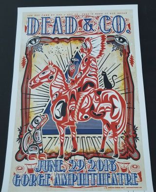 Dead & Company Poster 6 - 29 - 18 The Gorge,  George,  Wa.  John Mayer And Bob Weir