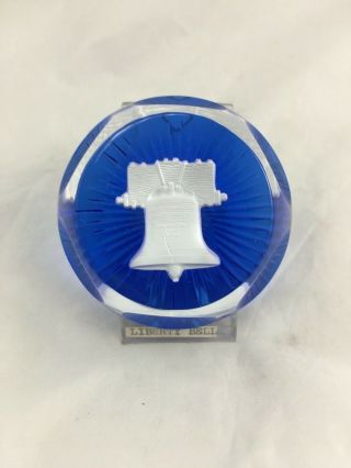 Baccarat Liberty Bell Sulphide Paperweight