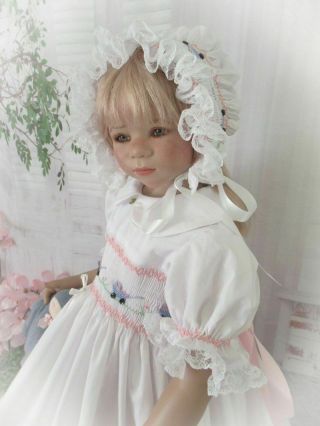 Dolly Day " Hand Smocked Heirloom Dress Set For Your Special 34 - 36 " Himstedt Doll