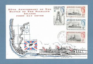 1964 First Day Cover - Battle Of The Falkland Islands - Port Stanley Cds.