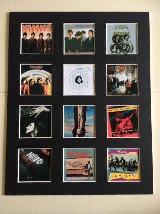 The Kinks Discography 14 " By 11 " Lp Covers Picture Mounted Ready To Frame