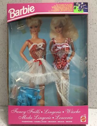 Vintage Barbie Doll Fancy Frills Lingerie Rare Set Nrfb Mip Mib Moc
