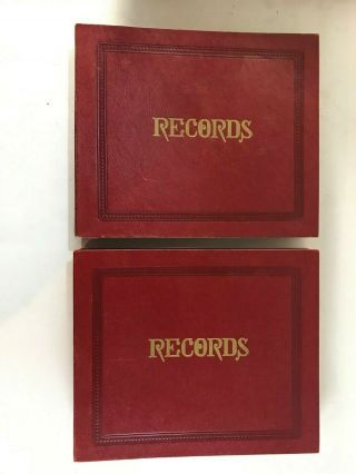 2 Vintage 45 Rpm Record Holders / Album / Case / Binder Hold 12 Records Each