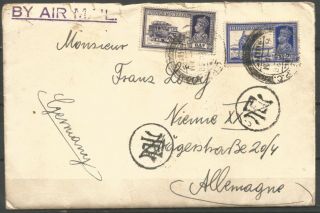 India,  Airmail Cover To Germany,  Inc.  Letter Inside
