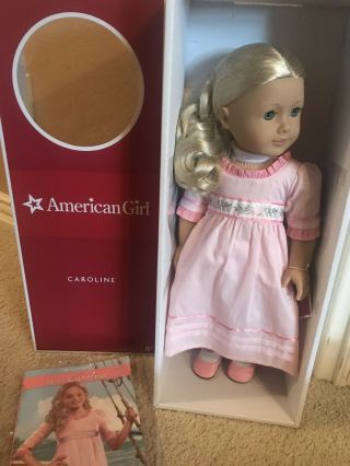American Girl Doll Caroline 18” With Book,  Never Removed