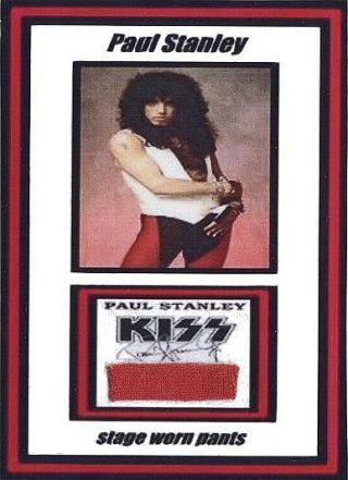 Kiss Paul Stanley Stage Worn And Crazy Nights Red Clothing Display W/stand