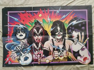 1980 Kiss Unmasked Lp Album Insert Poster Only Please And Desc