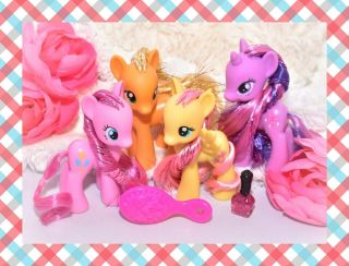 ❤️my Little Pony 3 " Brushable Crystal Empire Twilight Sparkle Fluttershy Lot❤️