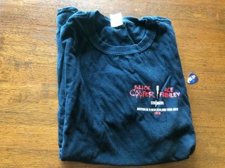 Ace Frehley/alice Cooper Tour Shirt W/ace Frehley Guitar Pick - Australia 2018