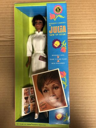 Vintage Barbie 1968 Diahann Carroll As Julia Doll Mattel Nrfb
