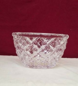 Vintage Tiffany & Co.  Art Glass Crystal Bowl 8.  75 " Wide (ffeb - 06 - 027)