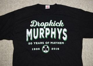 Dropkick Murphys 20th Anniversary Tour 1996 - 2016 Concert Shirt - LARGE 2