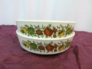 Corning Spice Of Life Corningware Vintage Small Kitchen Cereal Bowls Set Of 2