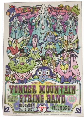 2001 Yonder Mountain String Band Fillmore Concert Poster F490,  Steven Cerio Art