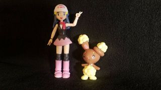 Dawn And Buneary Pokemon Diamond And Pearl Action Figure Set 2007