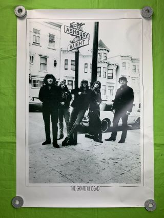 Rare Grateful Dead Poster 1990 Haight Ashbury San Francisco Black & White 35x24