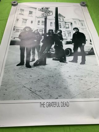 Rare Grateful Dead Poster 1990 Haight Ashbury San Francisco Black & White 35x24 3