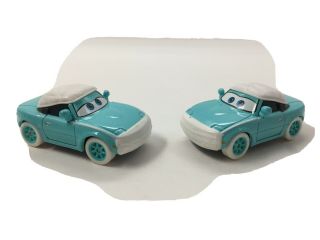 Vhtf Rare Disney Cars Pixar Nurse Mia & Nurse Tia (twins) 1:55 Metal From 4 Pack