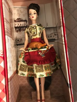 Thanksgiving Feast Barbie Doll - Holiday Hostess W/shipper - Gold Label - Nrfb