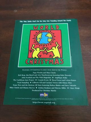 1997 Vintage 8x11 Print Ad For Keith Haring Art Special Olympics World Christmas