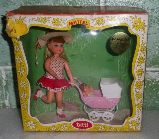 1966 Barbie Vtg.  " Tutti " Walkin`my Dolly 3552 Complete - -