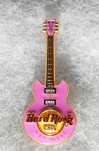Hard Rock Cafe Key West 3d Pink Core Guitar Series Pin 99795