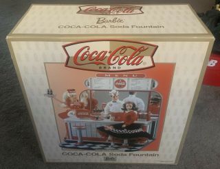 2000 Barbie Coca Cola Soda Fountain Set,  Never Opened,  Box