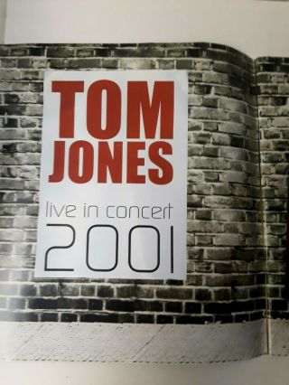 Tom Jones 2001 Live In Concert Book Program Very Rare