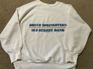 Bruce Springsteen 1984 " Born In The Usa " Concert White Sweatshirt Med