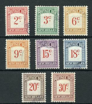 Seychelles 1951 Postage Due Set Sgd1/8 Fu