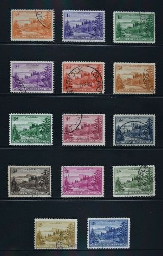 Norfolk Island,  1947 / 59,  Set Of 14 Stamps To 2s.  Value,  Cat £28.