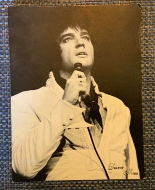 Elvis Souvenir “1970 Summer Festival” Menu - Vegas International Hilton Hotel