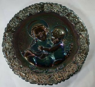 Vintage Fenton Amethyst Carnival Glass “mothers Day 1973” Plate