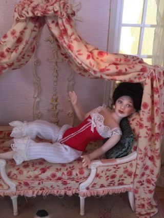 Artisan Miniature Dollhouse French/victorian Lady Doll