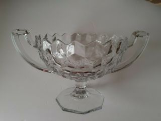 Elegant Vintage Fostoria American Handled Trophy Cup Footed Center Bowl