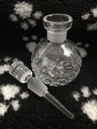 Waterford Crystal Perfume Bottle Cut Glass With Dauber/stopper/etched Initial”o”