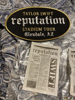 Taylor Swift Reputation Stadium Tour Pack Glendale Az Patch Papers Bag Bracelet