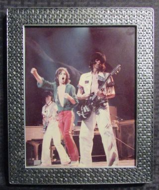 Rolling Stones Mick Jagger Bill & Keith Richards 8x10 " Standee Framed Picture