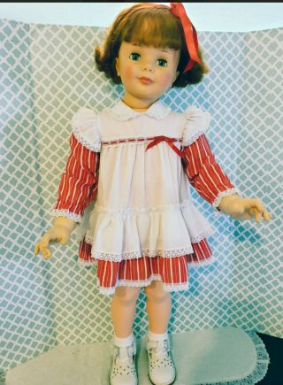 Vintage Ideal BABY FACE Patti Playpal Doll 35 Inches Auburn Curly Bob/Bangs 2