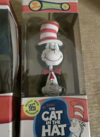 Dr.  Seuss The Cat In The Hat x Thing 1 & Thing 2 Funko Wacky Wobbler Bobblehead 3