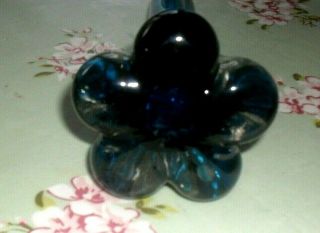 Whitefriars Glass Elephant Foot Vase Pattern 9728 in Kingfisher Blue Colour 3