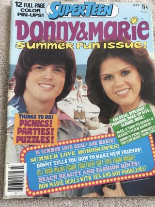 Teen Donny & Marie Summer Fun Issue July 1977
