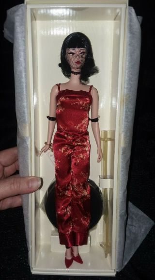 2004 Silkstone Chinoiserie Red Midnight Barbie Doll C6259 Fan Club Exc