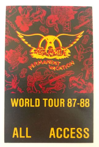 Aerosmith Backstage Pass Permanent Vacation Tour