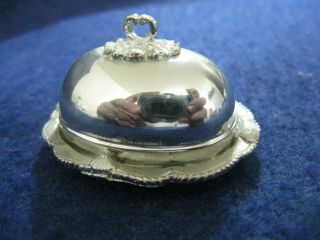 Eugene Kupjack Sterling Silver Dollhouse Miniature.  Platter And Cover 344